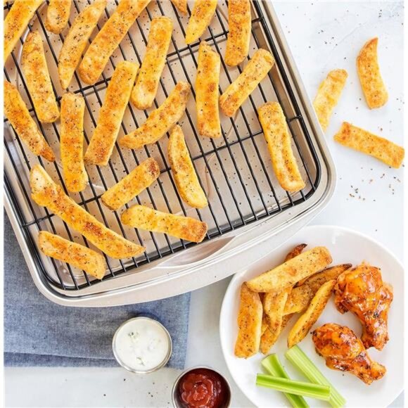 Nordic Ware Oven Crisp Baking Tray, 17.10 x 12.40 x 1.40 inches, Natural - Picture 4 of 7